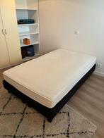 Zwarte stoffen boxspring van Beter Bed, Huis en Inrichting, Ophalen, Gebruikt, Zwart, Twijfelaar