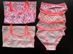 Maat 86/92 Hema setje ondergoed wit oranje roze print, Nacht- of Onderkleding, Meisje, Nieuw, Ophalen of Verzenden