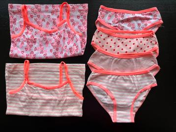 Maat 86/92 Hema setje ondergoed wit oranje roze print beschikbaar voor biedingen