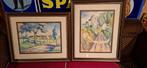 Jules Berkhof 2 aquarellen, Ophalen of Verzenden