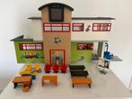 Playmobil compleet ingerichte school 9453, met boekje, Ophalen, Zo goed als nieuw