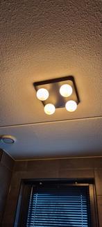 Moderne badkamer plafondlamp zwart 4 lichts, Huis en Inrichting, Ophalen, Zo goed als nieuw