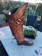 Prachtige koperen antieke Spaanse militaire laars paraplubak, Huis en Inrichting, Woonaccessoires | Paraplubakken, Ophalen, Zo goed als nieuw