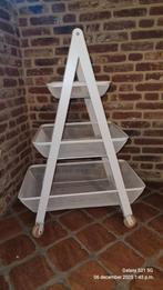 Witte trolley met 3 manden, Ophalen of Verzenden, Gebruikt