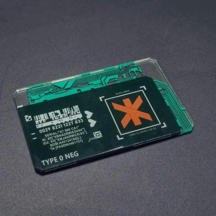 Cyberpunk 2077 Replica Acrylic Card Pas Trauma Team, Spelcomputers en Games, Games | Overige, Nieuw, 1 speler, Vanaf 12 jaar, Verzenden