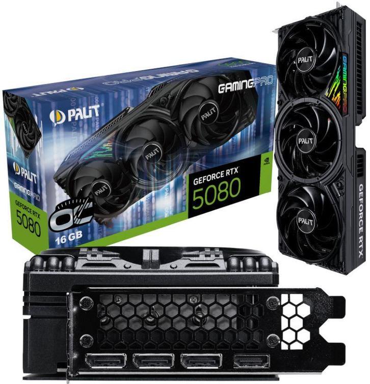 Palit Nvidia RTX 5080 Gaming Pro OC 16GB videokaart GPU, Computers en Software, Videokaarten, Nieuw, Nvidia, PCI-Express 5.0, GDDR6