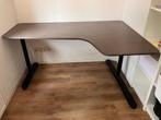 IKEA BEKANT hoekbureau grijs/antraciet met zwarte poten, Ophalen, In hoogte verstelbaar, Gebruikt, Bureau