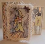 Fairy kaart met gehaakte rand, Hobby en Vrije tijd, Ophalen of Verzenden, Zo goed als nieuw, Kerst