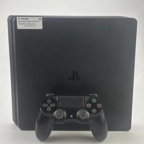 Playstation 4 Slim 1TB Zwart + Controller | Nette staat, Telecommunicatie, Mobiele telefoons | Apple iPhone, Zo goed als nieuw