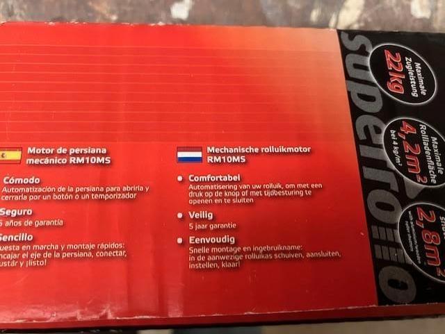 buismotor, Doe-het-zelf en Verbouw, Rolluiken, Zo goed als nieuw, 100 tot 150 cm, Minder dan 100 cm, Wit, Elektrische bediening