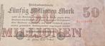Reichsbanknote 50 Miljoen Mark 1923, Ophalen of Verzenden