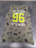 Legergroene top met volkswagen vw busjes erop, maat 110., Ophalen of Verzenden, Zo goed als nieuw, Jongen, Shirt of Longsleeve