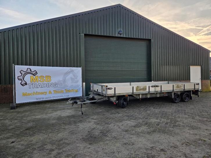 Van Weel 3-Asser 3500 kg 552x206 cm, schamelwagen, Auto diversen, Aanhangers en Bagagewagens, Gebruikt, Ophalen