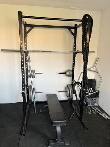 Power rack incl plates 135kg en extra’s beschikbaar voor biedingen
