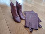 Bruine leren enkellaarsjes/hoge laarzen H&M maat 39, Kleding | Dames, Hoge laarzen, H&M, Bruin, Ophalen of Verzenden