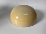Vintage Gispen opaline lamp zacht geel Ø 25 cm halve bol, Ophalen of Verzenden