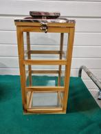 lantaarn hout glas metaal,, Huis en Inrichting, Woonaccessoires | Overige, Ophalen of Verzenden, 'T Olde Gre-j, Info@toldegrej.nl