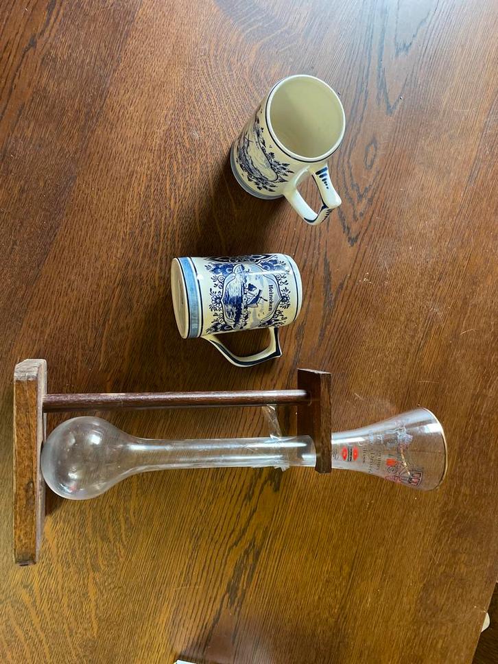 Heineken Bierpullen en Koetsiersglas, Verzamelen, Biermerken, Gebruikt, Ophalen