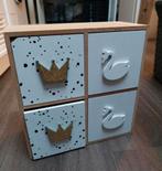 Xenos Lade kastje goud, roze,zwaan, kroon, Huis en Inrichting, Ophalen of Verzenden, Zo goed als nieuw, 25 tot 50 cm, Minder dan 100 cm