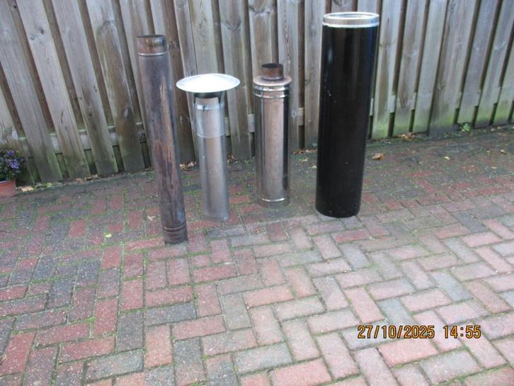 Kachel pijpen., Huis en Inrichting, Kachels, Zo goed als nieuw, Vrijstaand, Houtkachel, Hout, Ophalen of Verzenden