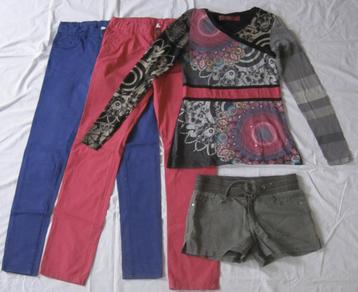Pakket maat 164 meisje Desigual longsleeve + 2 x Hema broek beschikbaar voor biedingen