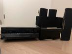 Onkyo AV Receiver TX-SR505E incl. Beamer, sobwoofer/boxen, Ophalen, Gebruikt, 120 watt of meer, Onkyo
