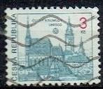 Tsjechie 1993 UNESCO Gebouw, Verzenden, Gestempeld, Plaats of Gebouw