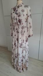 Elegante Bloemenjurk - Maat M, Maat 38/40 (M), Beige, Ophalen of Verzenden, Zo goed als nieuw
