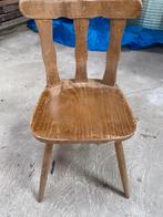 Houten kroeg stoel, Huis en Inrichting, Ophalen, Gebruikt, Bruin, Vijf, Zes of meer stoelen