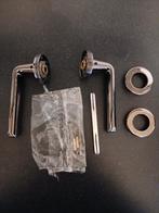 Moderne zwarte deurkrukset-Italiaans design., Doe-het-zelf en Verbouw, Hang- en Sluitwerk, Ophalen of Verzenden, Nieuw, Klink of Kruk