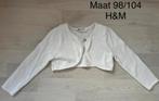 Witte bolero, maat 98/104, merk: H&M, Kinderen en Baby's, Ophalen of Verzenden, Zo goed als nieuw, Meisje, Trui of Vest