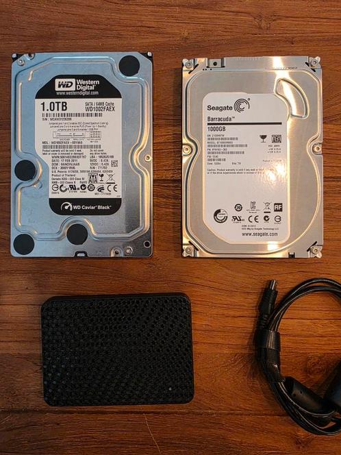 3 harde schijven, 2x 1TB, 1x extern 320GB, Computers en Software, Harde schijven, Gebruikt, Desktop, USB, Ophalen of Verzenden