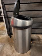 Prullenbak brabantia, Ophalen, Zo goed als nieuw, RVS, Met deksel