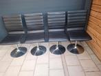 Set van 4 zwarte design stoelen, Huis en Inrichting, Stoelen, Ophalen