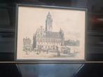 bijzondere prent Stadhuis Middelburg H E Roodenburg, Antiek en Kunst, Ophalen