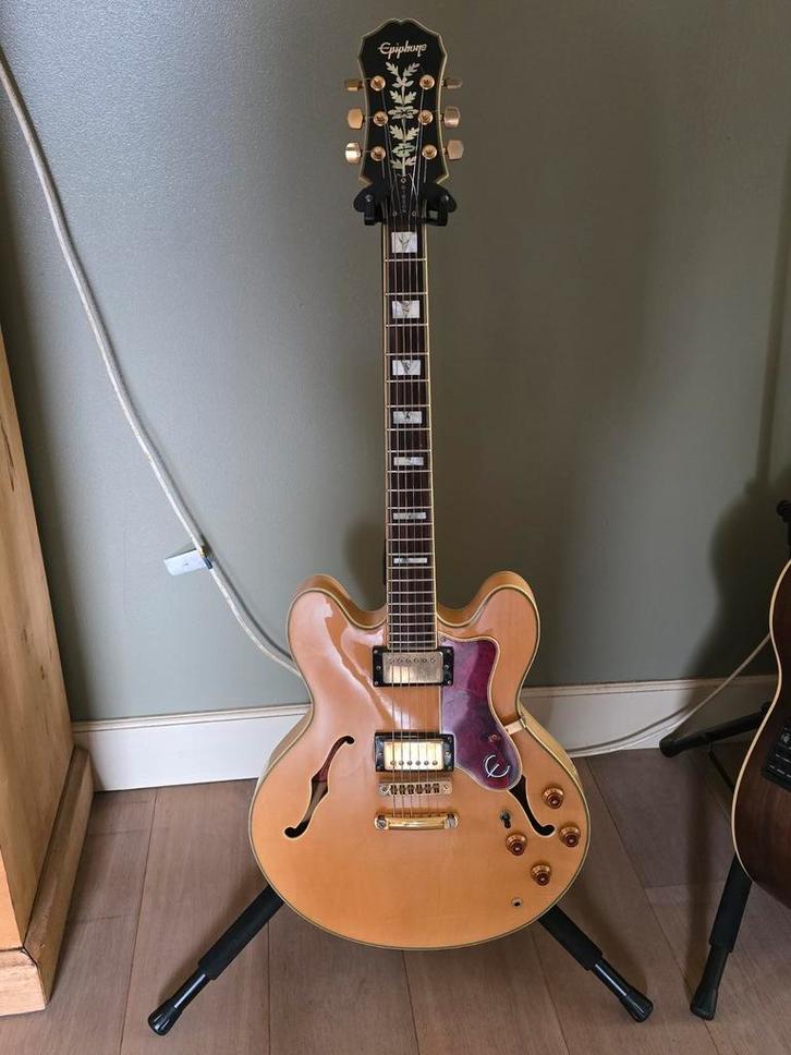 Epiphone Sheraton II natural, in perfecte staat, Muziek en Instrumenten, Snaarinstrumenten | Gitaren | Elektrisch, Zo goed als nieuw