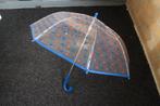 1x KINDER DOORZICHTIGE PARAPLU MET ROOD/BLAUWE STERREN, Ophalen of Verzenden, Transparant, Zo goed als nieuw, Overige kleuren