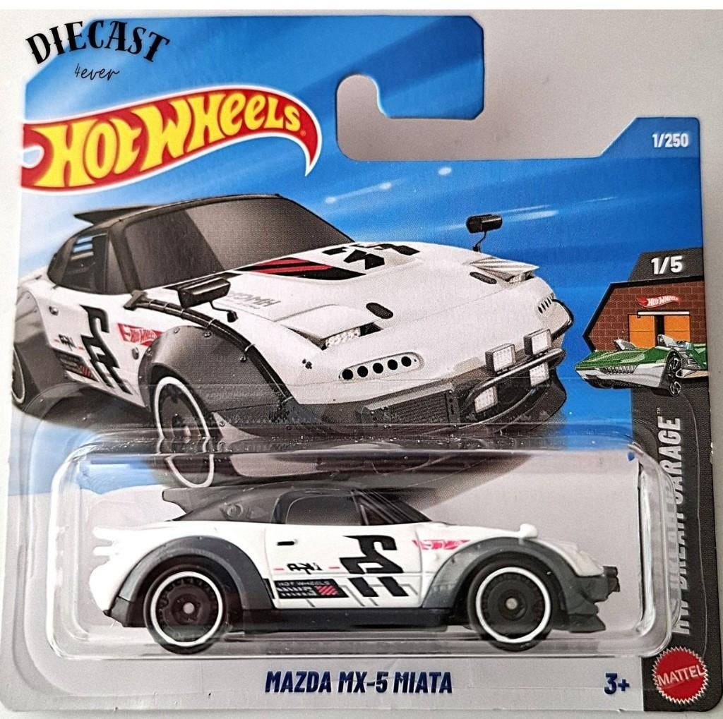 Hot Wheels Mazda MX-5 Miata wit, Ophalen, Nieuw, Auto