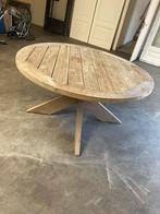 Te koop teak tuintafel doorsnede 150 cm, Ophalen, Zo goed als nieuw, Teakhout