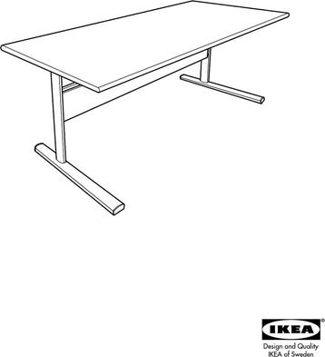 Bureau 139x72 cm model Ikea Fredrik