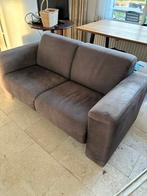 Stijlvolle antraciet 2-zits bank (170cm) | Microleder look, Huis en Inrichting, Ophalen, Gebruikt, Tweepersoons, Leer