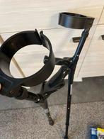 Zwarte elleboogkrukken, Diversen, Loopkrukken, Ophalen of Verzenden, In hoogte verstelbaar, Nieuw