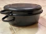 Vintage braadpan zwart emaille, Ophalen, Gebruikt, Koekenpan of Braadpan