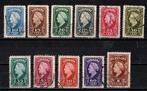 Suriname nr. 229-238 +239 Kon. Wilhelmina 1945 gestempeld, Postzegels en Munten, Postzegels | Suriname, Verzenden, Gestempeld