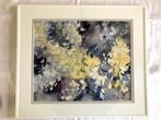 Hen Euverman - Bloesem en seringen - Aquarel, Ingelijst, Ophalen of Verzenden