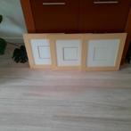 3 x houten fotolijst vierkant met passe-partout, Audio, Tv en Foto, Fotografie | Fotolijsten, Ophalen, Zo goed als nieuw