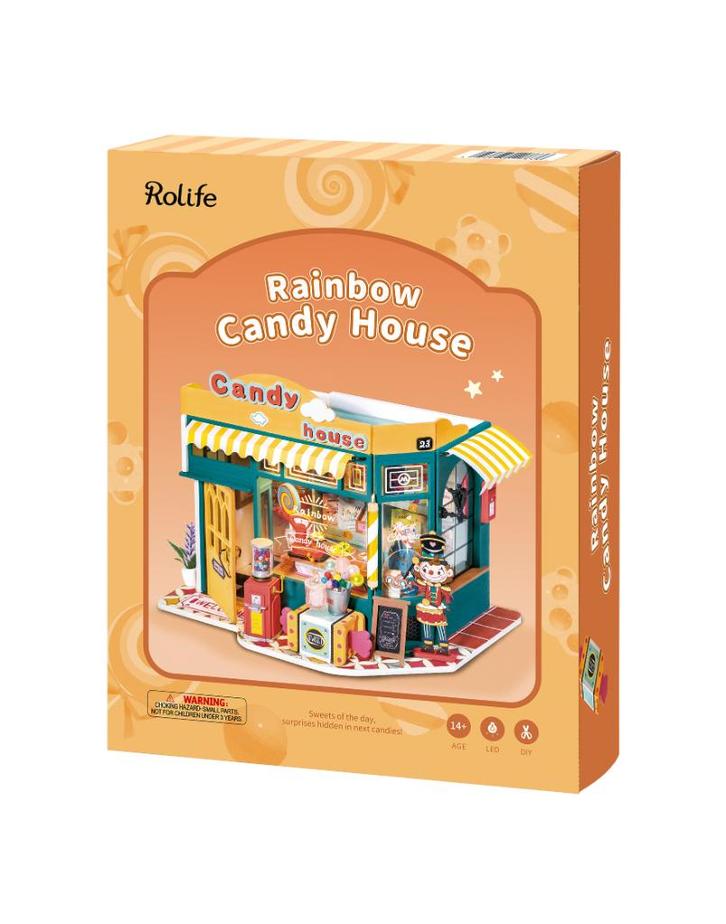 Robotime Rainbow Candy House DG158 Bouwpakket Nieuw, Hobby en Vrije tijd, Modelbouw | Overige, Nieuw, Groter dan 1:32, Ophalen of Verzenden