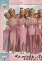 Retro reclame 1988 Mattel Barbie pop pink in 6 jurkjes, Ophalen of Verzenden