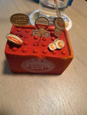 Vintage Amstel Bier Reclameblok beschikbaar voor biedingen