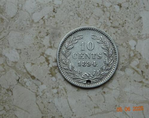 10 cent 1894, Postzegels en Munten, Munten | Nederland, Losse munt, 10 cent, Koningin Wilhelmina, Zilver, Verzenden